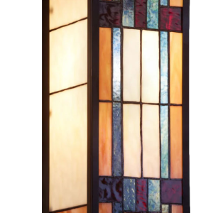 Multicolored 1-Light Mission Style Outdoor Sconce