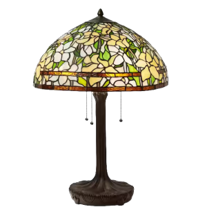 25.75"H Daffodil Tiffany-Style Stained Glass Table Lamp