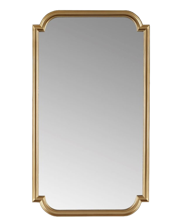 Gold Scalloped Wood Wall Mirror