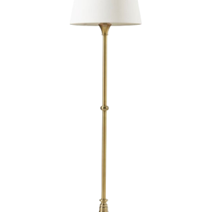 59" Empire Shade Floor Lamp, Antique Brass Gold