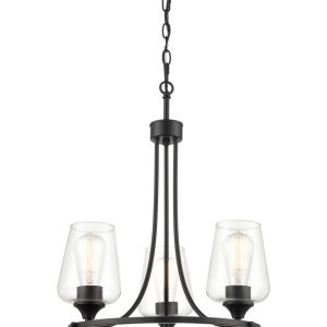 Millennium - 9723-MB - Three Light Chandelier - Ashford - Matte Black