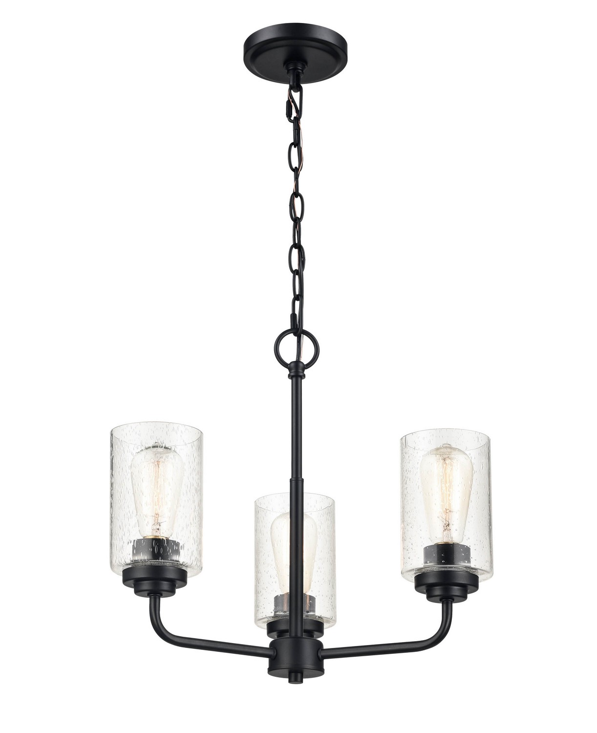 Millennium - 9603-MB - Three Light Chandelier - Moven - Matte Black