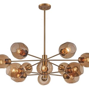 Trans Globe Imports - PND-2127 AG - Large Chandeliers - Glass Shade