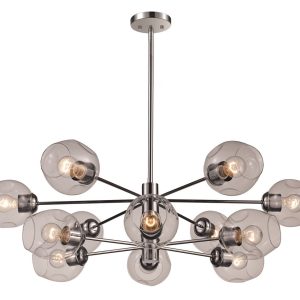 Trans Globe Imports - PND-2127 PC - Large Chandeliers - Glass Shade