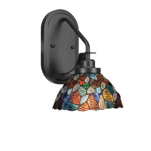 Toltec Lighting - 2611-MB-9955 - One Light Wall Sconce - Odyssey - Matte Black