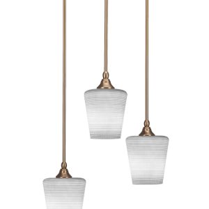 Toltec Lighting - 2183-NAB-4031 - Three Light Pendalier - Empire - New Age Brass