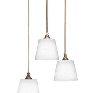 Toltec Lighting - 2183-NAB-4081 - Three Light Pendalier - Empire - New Age Brass