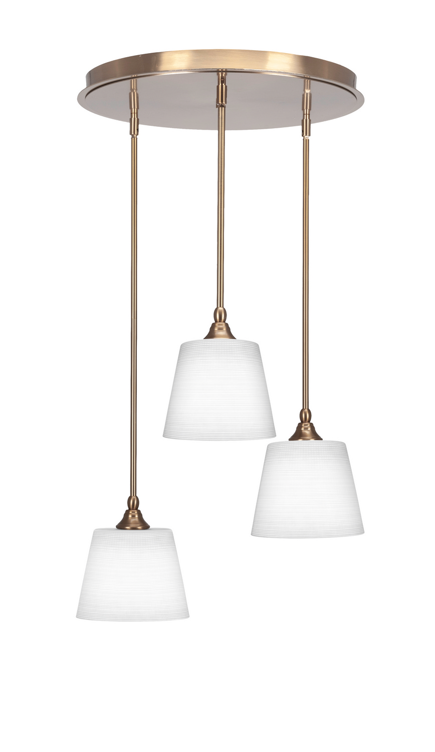 Toltec Lighting - 2183-NAB-4081 - Three Light Pendalier - Empire - New Age Brass