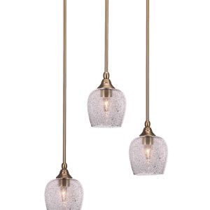 Toltec Lighting - 2183-NAB-4812 - Three Light Pendalier - Empire - New Age Brass