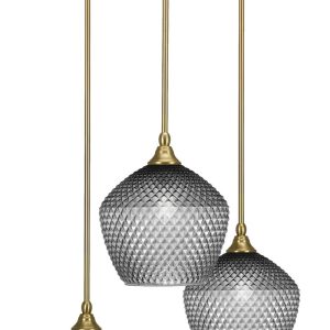 Toltec Lighting - 2183-NAB-4922 - Three Light Pendalier - Empire - New Age Brass