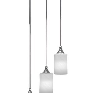Toltec Lighting - 2143-CH-3001 - Three Light Cluster Pendalier - Empire - Chrome