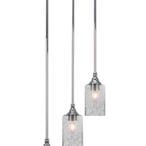 Toltec Lighting - 2143-CH-3002 - Three Light Cluster Pendalier - Empire - Chrome