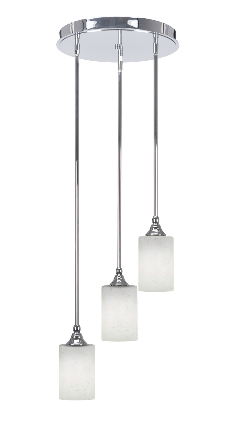 Toltec Lighting - 2143-CH-310 - Three Light Cluster Pendalier - Empire - Chrome