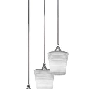 Toltec Lighting - 2143-CH-4031 - Three Light Cluster Pendalier - Empire - Chrome