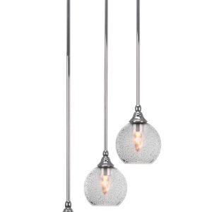 Toltec Lighting - 2143-CH-4102 - Three Light Cluster Pendalier - Empire - Chrome