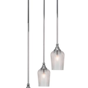 Toltec Lighting - 2143-CH-4250 - Three Light Cluster Pendalier - Empire - Chrome