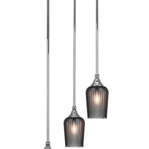 Toltec Lighting - 2143-CH-4252 - Three Light Cluster Pendalier - Empire - Chrome
