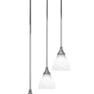 Toltec Lighting - 2143-CH-4761 - Three Light Cluster Pendalier - Empire - Chrome