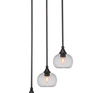 Toltec Lighting - 2143-ES-202 - Three Light Cluster Pendalier - Empire - Espresso