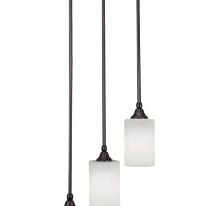 Toltec Lighting - 2143-ES-310 - Three Light Cluster Pendalier - Empire - Espresso