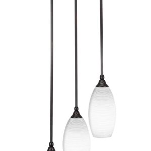 Toltec Lighting - 2143-ES-4041 - Three Light Cluster Pendalier - Empire - Espresso