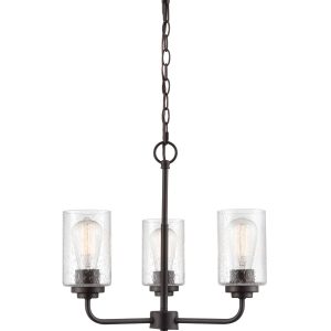 Millennium - 9603-RBZ - Three Light Chandelier - Moven - Rubbed Bronze
