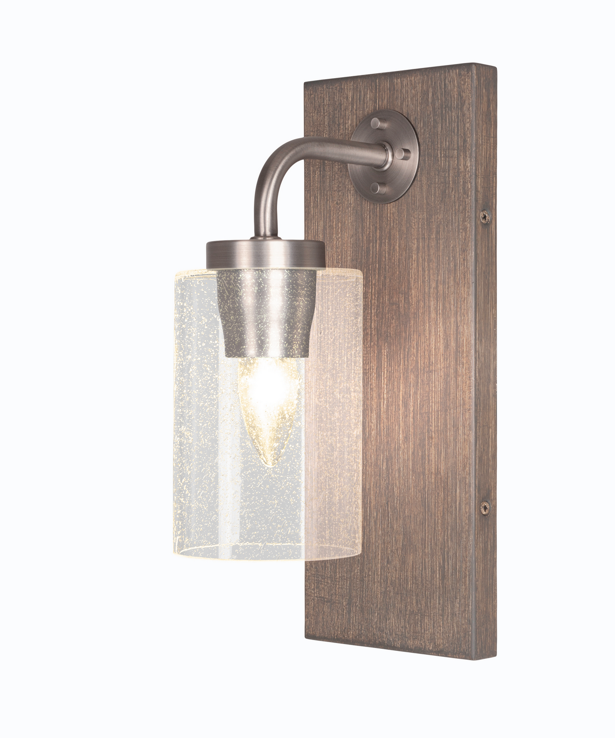 Toltec Lighting - 1771-GPDW-300 - One Light Wall Sconce - Oxbridge - Graphite & Painted Distressed Wood-look Metal