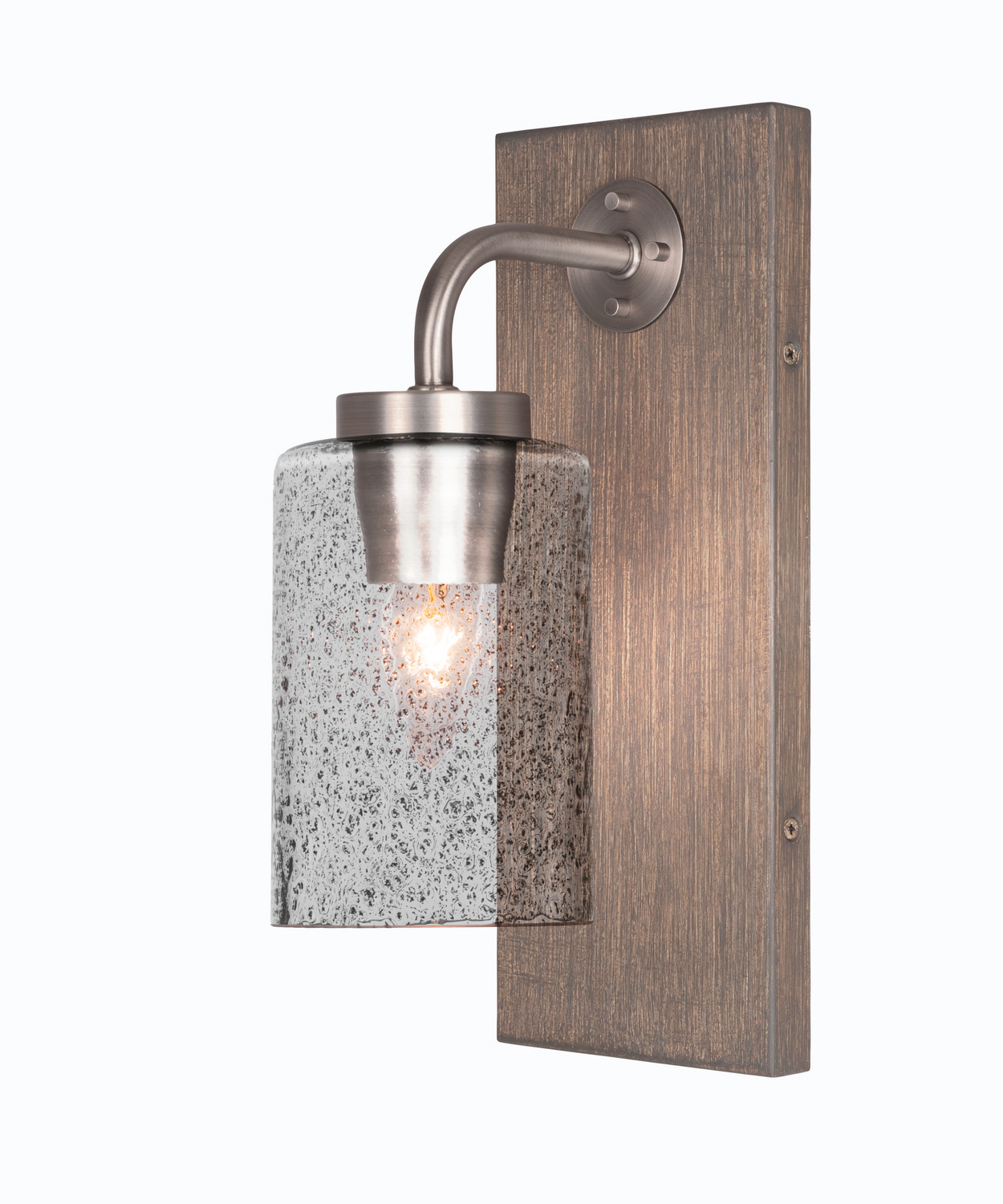 Toltec Lighting - 1771-GPDW-3002 - One Light Wall Sconce - Oxbridge - Graphite & Painted Distressed Wood-look Metal