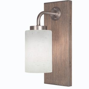Toltec Lighting - 1771-GPDW-310 - One Light Wall Sconce - Oxbridge - Graphite & Painted Distressed Wood-look Metal