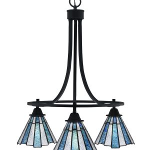Toltec Lighting - 3413-MB-9325 - Three Light Chandelier - Paramount - Matte Black