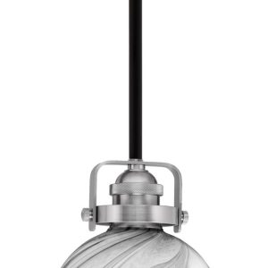 Toltec Lighting - 1941-MBBN-4109 - One Light Mini Pendant - Easton - Matte Black & Brushed Nickel