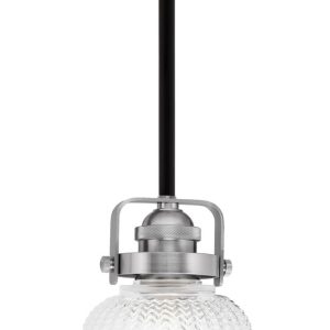 Toltec Lighting - 1941-MBBN-4250 - One Light Mini Pendant - Easton - Matte Black & Brushed Nickel