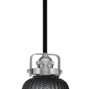Toltec Lighting - 1941-MBBN-4252 - One Light Mini Pendant - Easton - Matte Black & Brushed Nickel