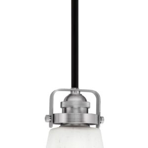 Toltec Lighting - 1941-MBBN-460 - One Light Mini Pendant - Easton - Matte Black & Brushed Nickel