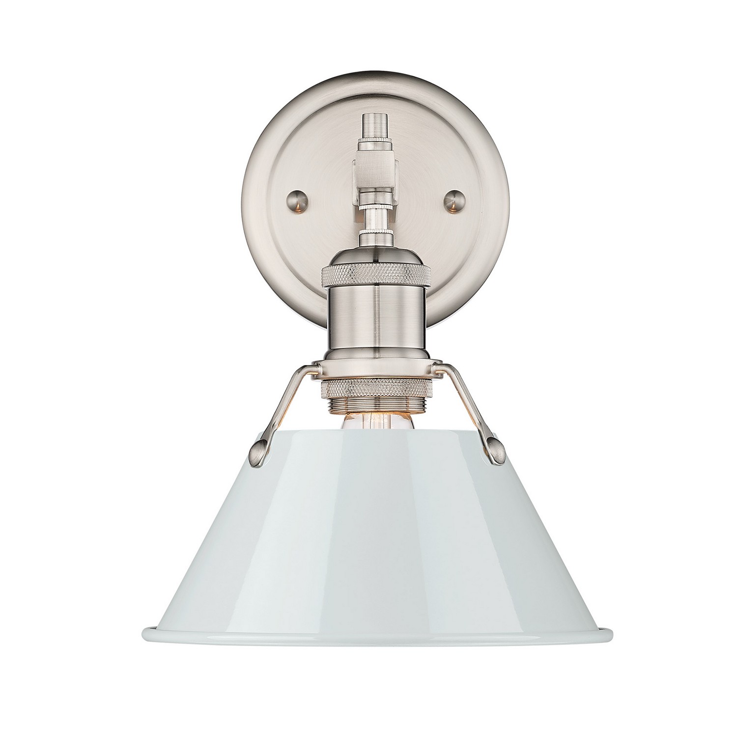 Golden - 3306-BA1 PW-DB - One Light Bath Vanity - Orwell - Pewter
