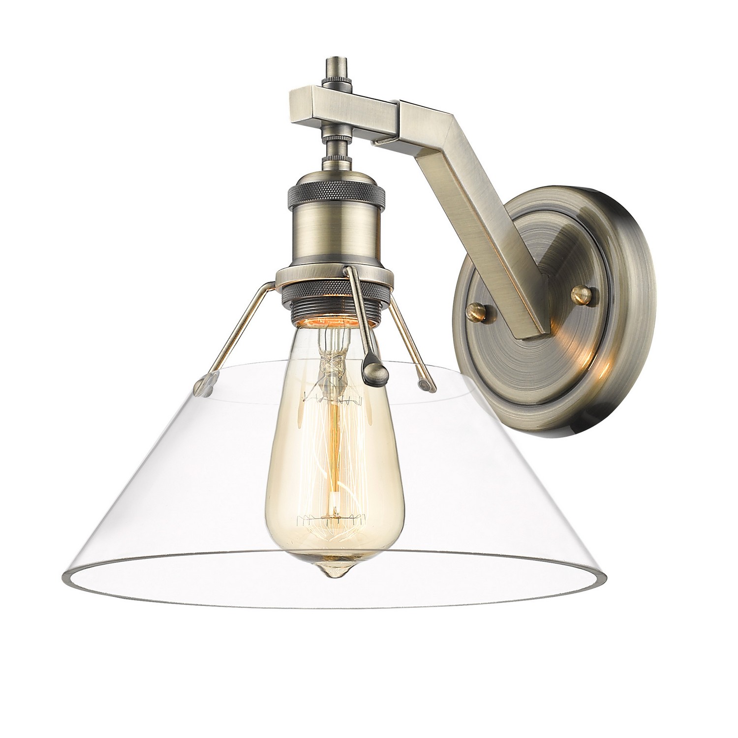 Golden - 3306-1W AB-CLR - One Light Wall Sconce - Orwell - Aged Brass