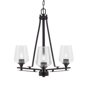 Toltec Lighting - 323-DG-210 - Three Light Chandelier - Uptowne - Dark Granite