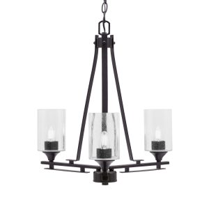 Toltec Lighting - 323-DG-300 - Three Light Chandelier - Uptowne - Dark Granite