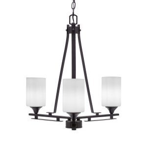 Toltec Lighting - 323-DG-310 - Three Light Chandelier - Uptowne - Dark Granite