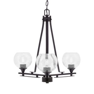 Toltec Lighting - 323-DG-4100 - Three Light Chandelier - Uptowne - Dark Granite