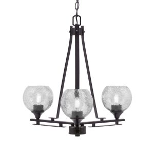 Toltec Lighting - 323-DG-4102 - Three Light Chandelier - Uptowne - Dark Granite