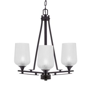 Toltec Lighting - 323-DG-4250 - Three Light Chandelier - Uptowne - Dark Granite