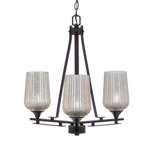 Toltec Lighting - 323-DG-4253 - Three Light Chandelier - Uptowne - Dark Granite