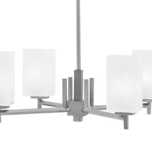 Toltec Lighting - 1204-GP-541 - Four Light Chandelier - Franklin - Matte Black