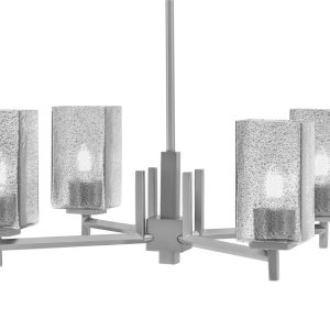 Toltec Lighting - 1204-GP-542 - Four Light Chandelier - Franklin - Matte Black