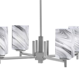 Toltec Lighting - 1204-GP-549 - Four Light Chandelier - Franklin - Matte Black
