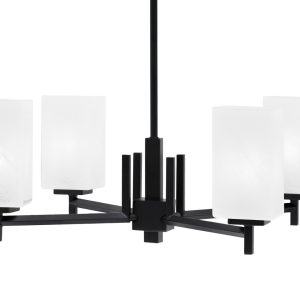 Toltec Lighting - 1204-MB-541 - Four Light Chandelier - Franklin - Graphite
