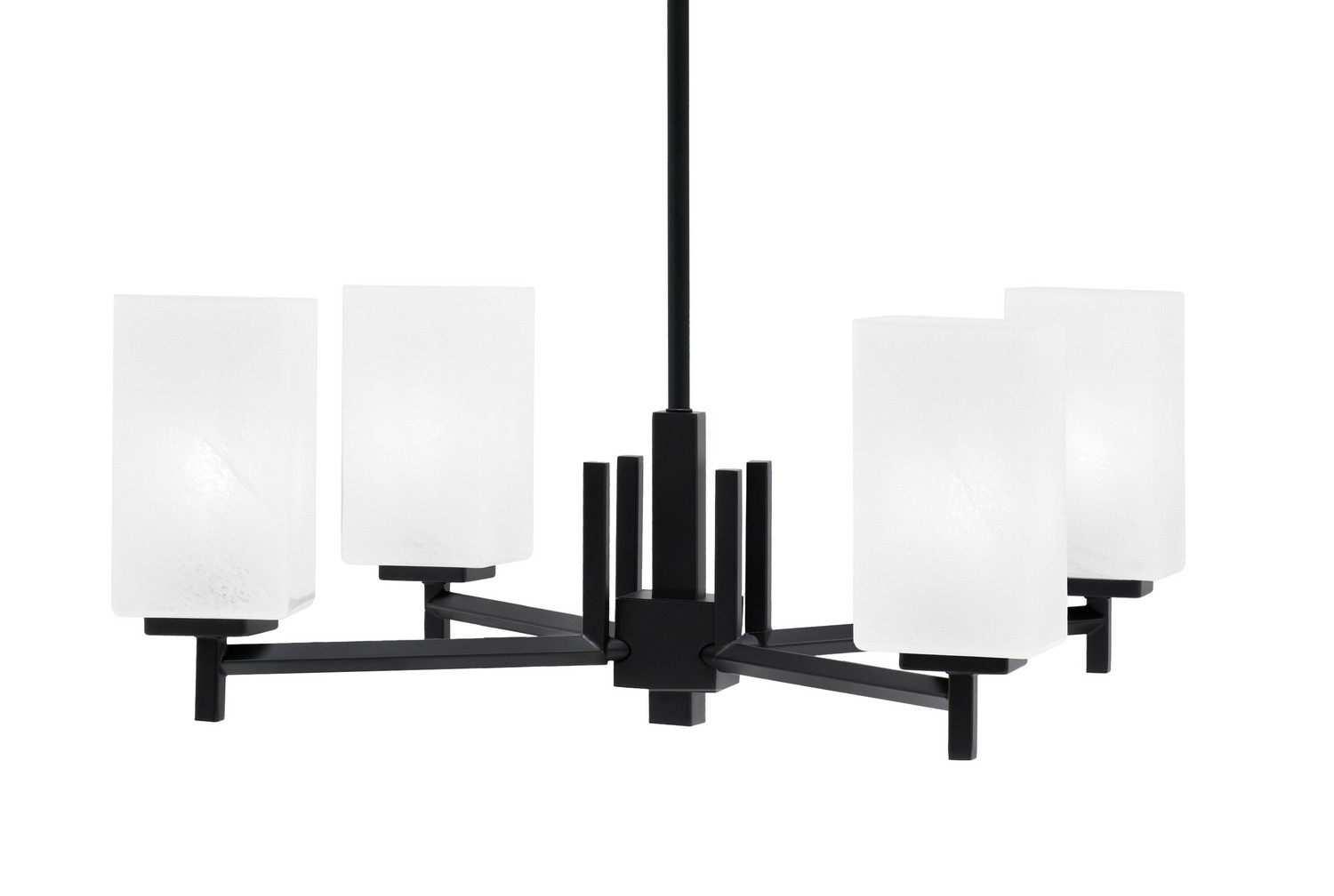 Toltec Lighting - 1204-MB-541 - Four Light Chandelier - Franklin - Graphite
