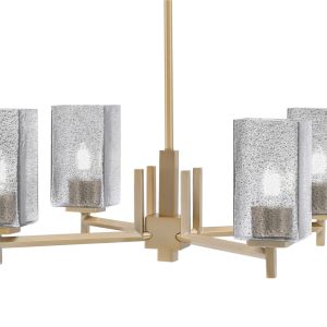 Toltec Lighting - 1204-NAB-542 - Four Light Chandelier - Franklin - New Age Brass