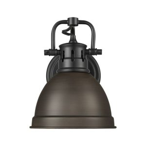 Golden - 3602-BA1 BLK-RBZ - One Light Vanity - Duncan - Matte Black